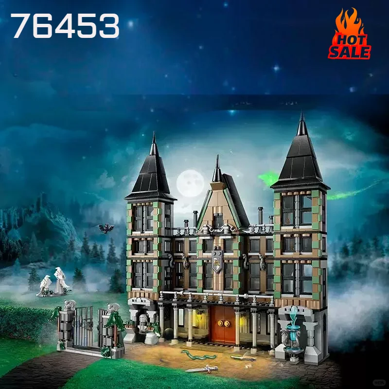 

1610 шт. Harry World MOC Malfoy Manor 76453 модель строительные блоки DIY сборка кирпичей приключенческий игровой набор подарки на Рождество и день рождения