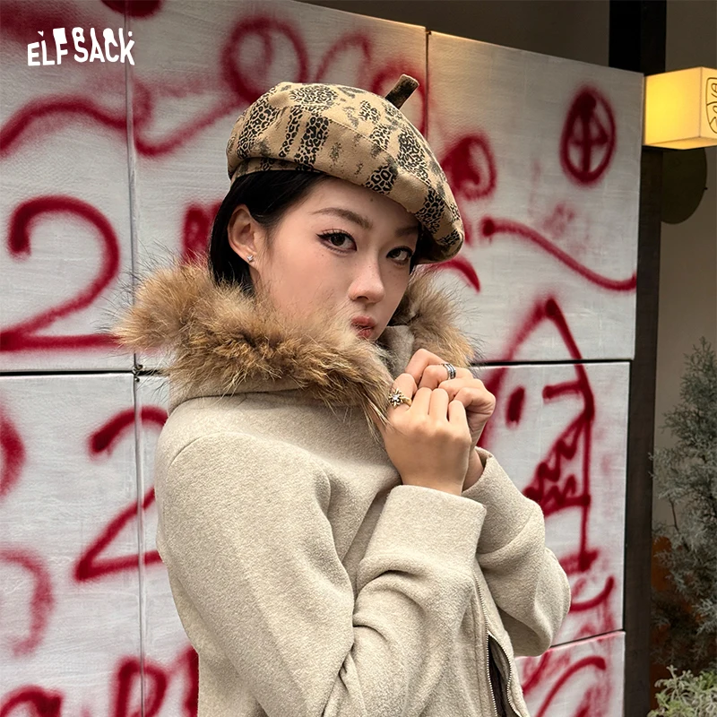 

ELFSACK 2025 Winter New Arrivals Y2K Vintage Pumpkin Beanie For Woman