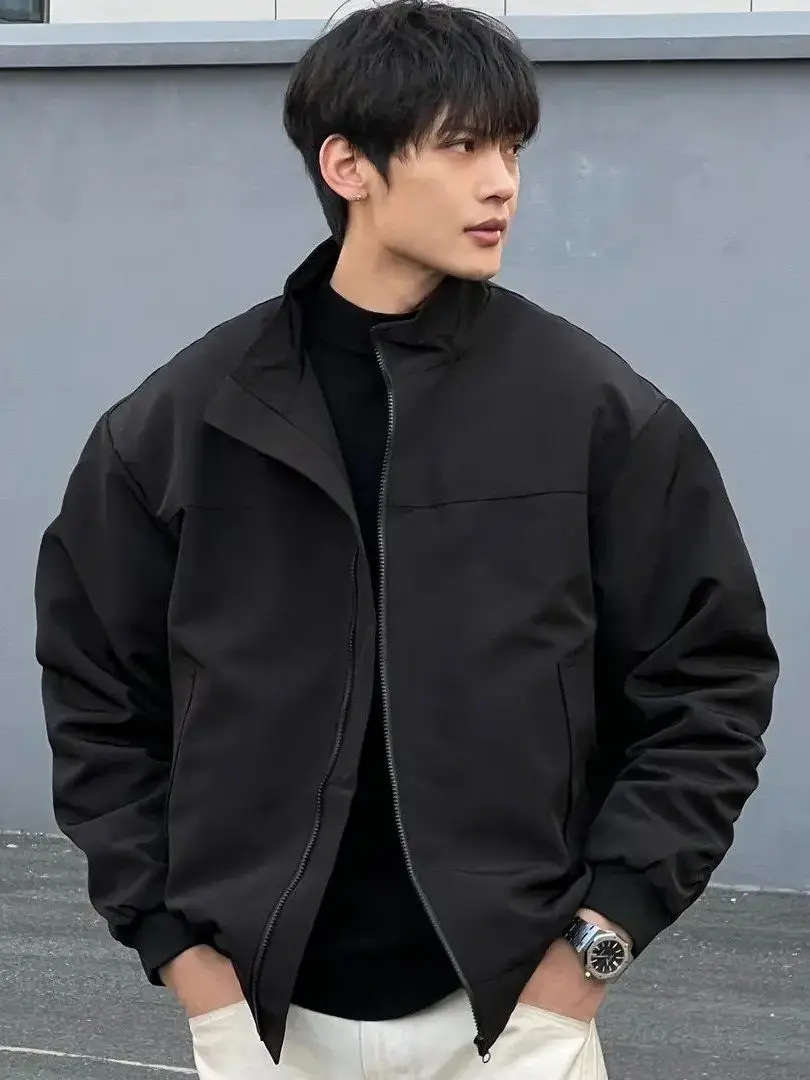 

Мужская куртка-бомбер American Style: модная, износостойкая, с флисовой подкладкой, для подростков, весна-осень