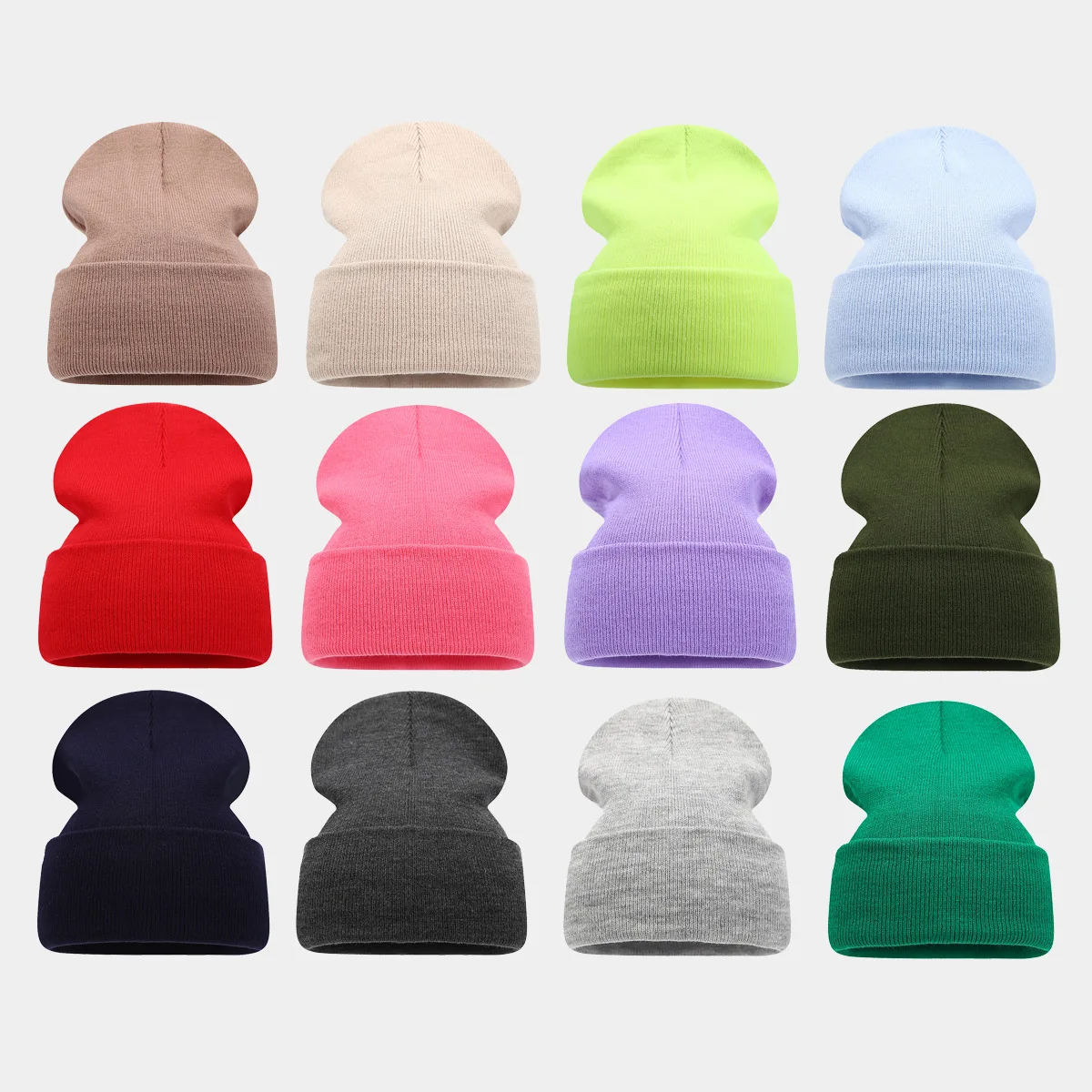 New 66 Colors Unisex Knitted Hat Outdoor Warm Men Solid Color Crimping Skullies Beanie Cap Hip Hop for Women Winter Ski Caps