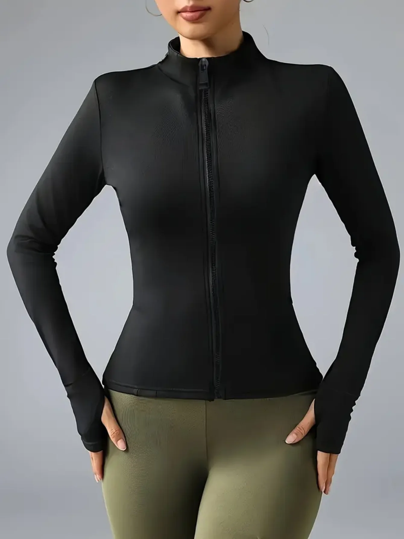 

New Women's Professional Yoga Jacket Outdoor Running Pilates Slimming Long Sleeve Fitness Top for Cycling And Gymming