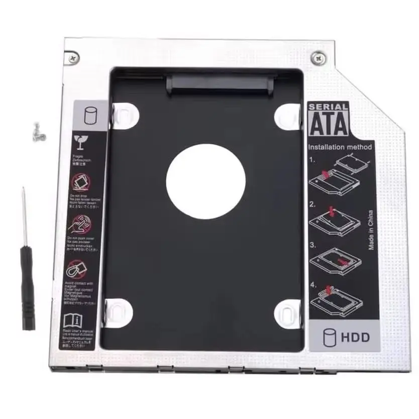 

2nd Secondary Hard Drive HDD Optical bay Caddy Frame Adapter for Dell Optiplex 3010 3020 7010 7020 390 760 780 960 980 790 990