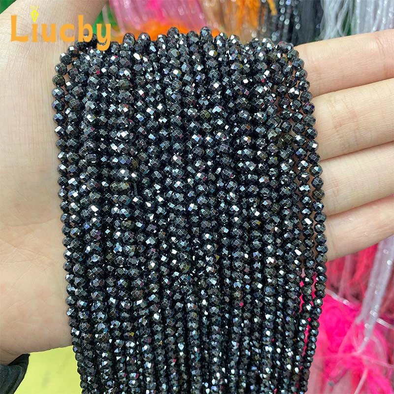 Blackzircon Mini Beads for Jewelry Making DIY Unisex Transparent Crystal Advanced Sense Bracelet Keepsake Crafts 15' Strand 2/3M