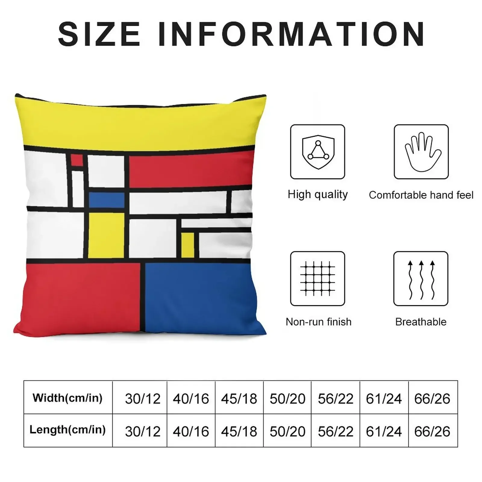 Mondrian Minimalist Avant-Garde De Stijl Modern Art Abstract Throw Pillow Christmas Pillowcase Embroidered Cushion Cover pillow