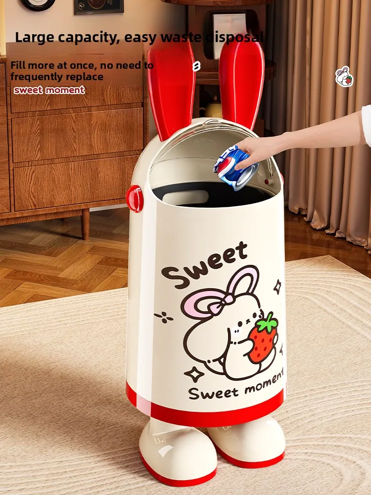 

Большая вместительная корзина для мусора в форме кролика для гостиной, кухни, ванной, спальни, милый креативный дизайн, для домашнего использования, новогодняя бумажная корзина
