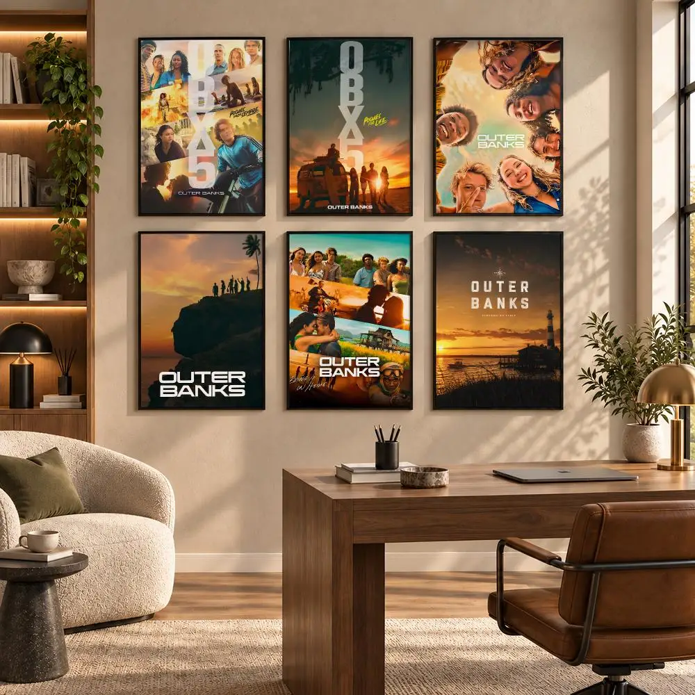 Vintage O-Outer B-Banks TV Series Poster Self-adhesive Art Waterproof Paper Sticker Coffee House Bar Room Wall Decor