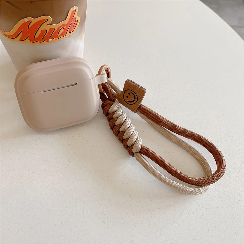 Mode Farbe Silikon Weiche Kopfhörer Fall Für Apple Airpods 4 Schutz Abdeckung Coque mit Lanyard Strap Für Air Pods 3 Pro 2 1
