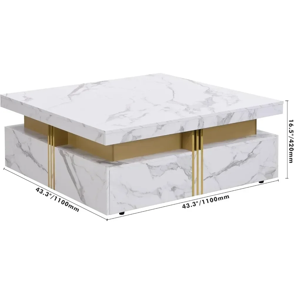 Mesa de centro, mesas quadradas com 4 gavetas, mesas centrais, mesa de coquetel