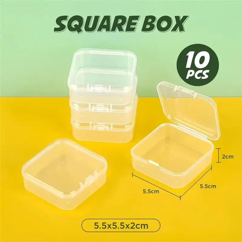 10 cajas de almacenamiento pequeñas, cajas rectangulares, cajas de embalaje para horquillas, cajas de almacenamiento de joyas, cajas de almacenamiento de joyas a prueba de polvo