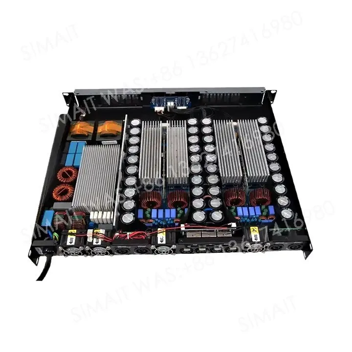 800W 2-Channel Class D Power Amplifier, Ultra-Thin for Stage Performance KTV, Bluetooth Digital Stereo