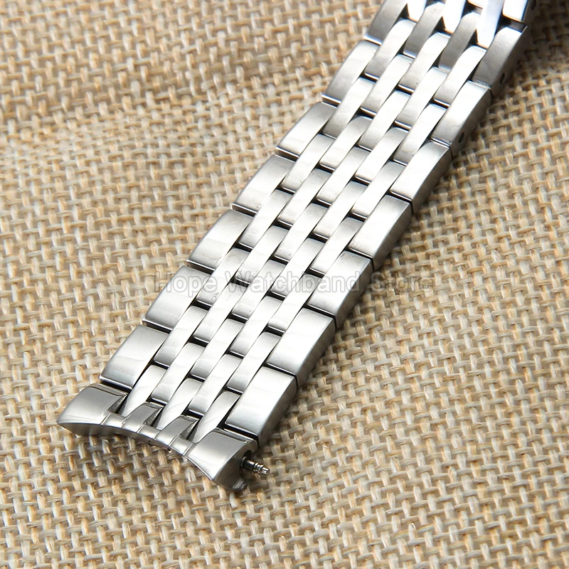 مقاوم للماء مقاوم للعرق جودة عالية الفولاذ المقاوم للصدأ ساعة اكسسوارات 19 مللي متر لتيسو لو لوكل T099207 T006407A T006428A T006407B