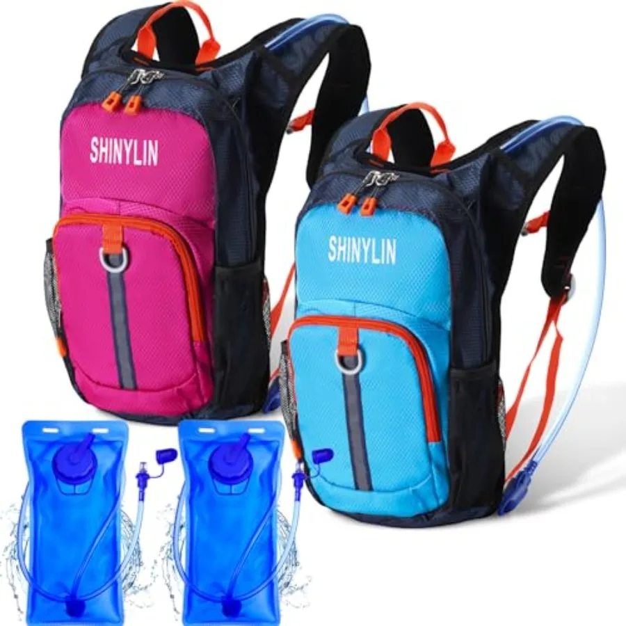 

2 Pcs Hydration Backpack with 1.5L Water Bladder Lightweight Hiking Backpack Water Rucksack for Boys Girls Climbing Running