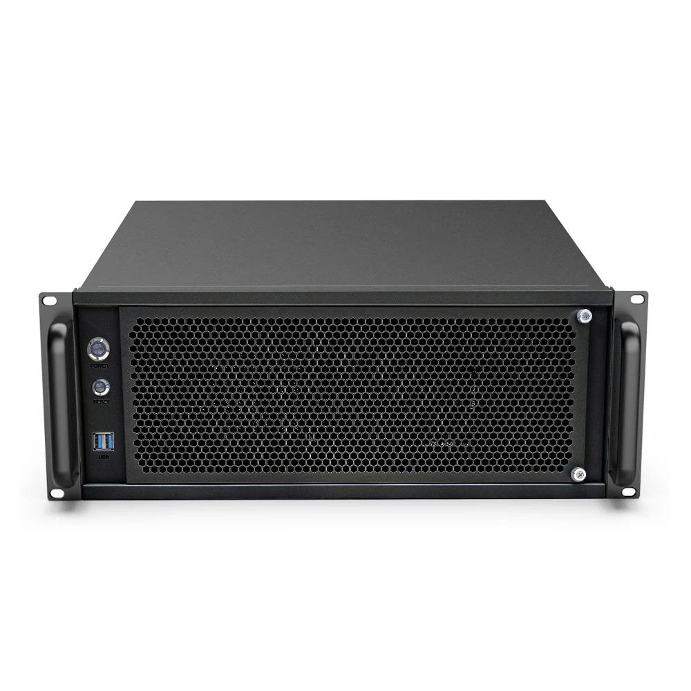 In‑Stock Coffee‑Style Mid‑Tower PC Shell, Clear Tempered‑Glass Side Window, Gaming Desktop Empty Chassis