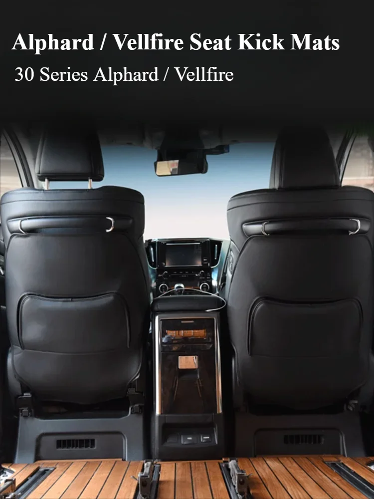 

For Toyota Alphard30 Series Anti-Kick Leather Mats Scratch-Proof Accessory 3-Row Premium Deluxe Options Seat Back Kick Protector