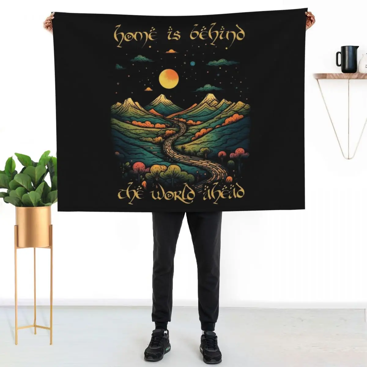 Home is Behind, the World Ahead - Start Night - Fantasy Throw Blanket Luxury Brand wednesday Retros Nap Beach Blankets