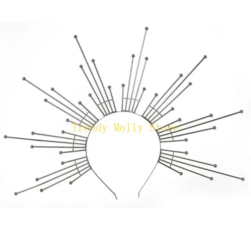 

N5KB Headband HaloCrown Headband Mary Headband Headpiece Spiked Crown Headpiece Mary HaloCrown Headpiece