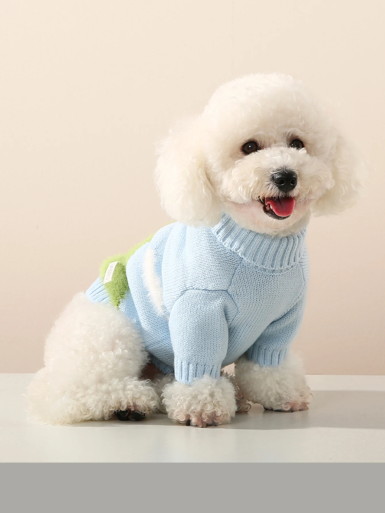 UFBemo Pet Clothes Cute White cloud Double-sided Puppy Kitten Coats Sweater for Small Medium Dogs Cats Warm Winter Outfit