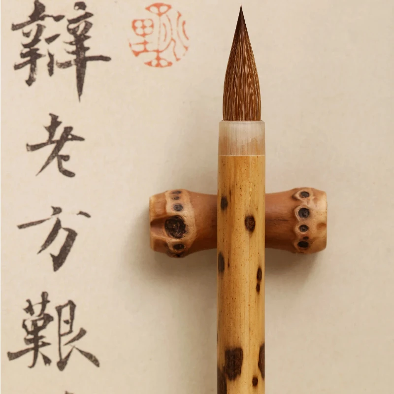 Mixed Hair Garlic Head Calligraphy Brush Mi Fu Zhao Mengfu Running Script Writing Brush Su Shi Running Regular Script Brush Pen
