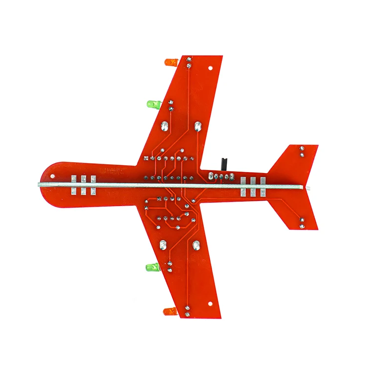 LED Flow Light Aircraft Model Kit DIY Electronic Kit DIY Electronic Welding Practice Kit Electronic Science Assembly Kit