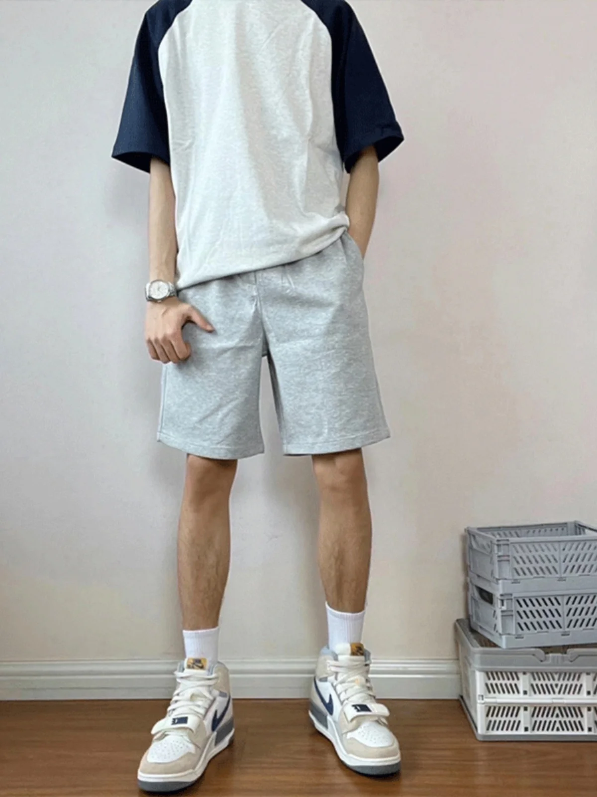 

Summer New American Sle Pure Color Five-Point Men's Sports Pants Youthful Vitali Faion Casual orts Versatile Straight...