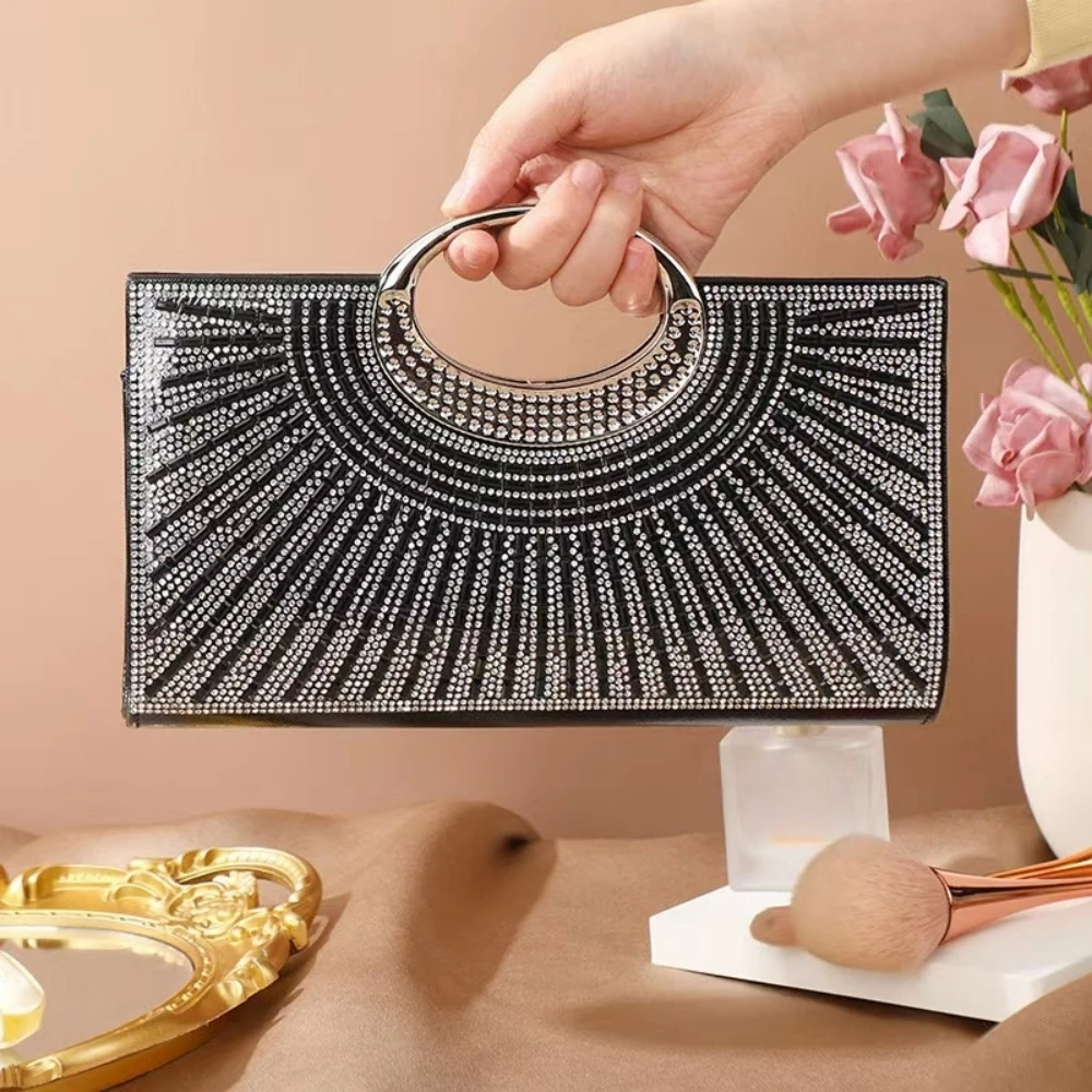 Fashion Rhinestone Shoulder Bag Rhinestone Glitter Evening Bag High Party Celebrity Handbags Gowns Matching Bags