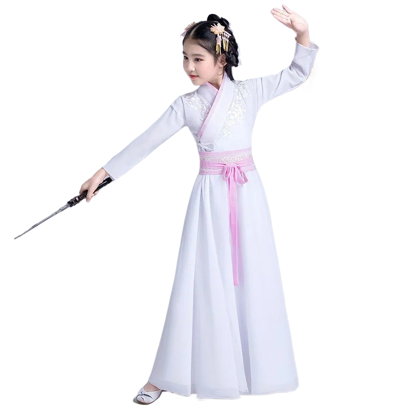 Japanese and Korean girls Hanfu dress cute children's photography Christmas dress retro 3T-10T-16T children's costume photo dres