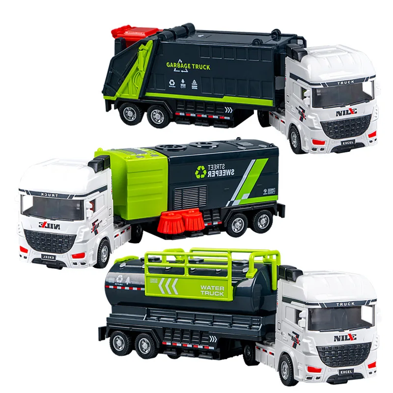 

Inertia Large Simulation Sanitation Car Toy Creative Cool Garbage Truck Sweeping Car Cleaning Car Boys Pull Back Car Toys Gifts