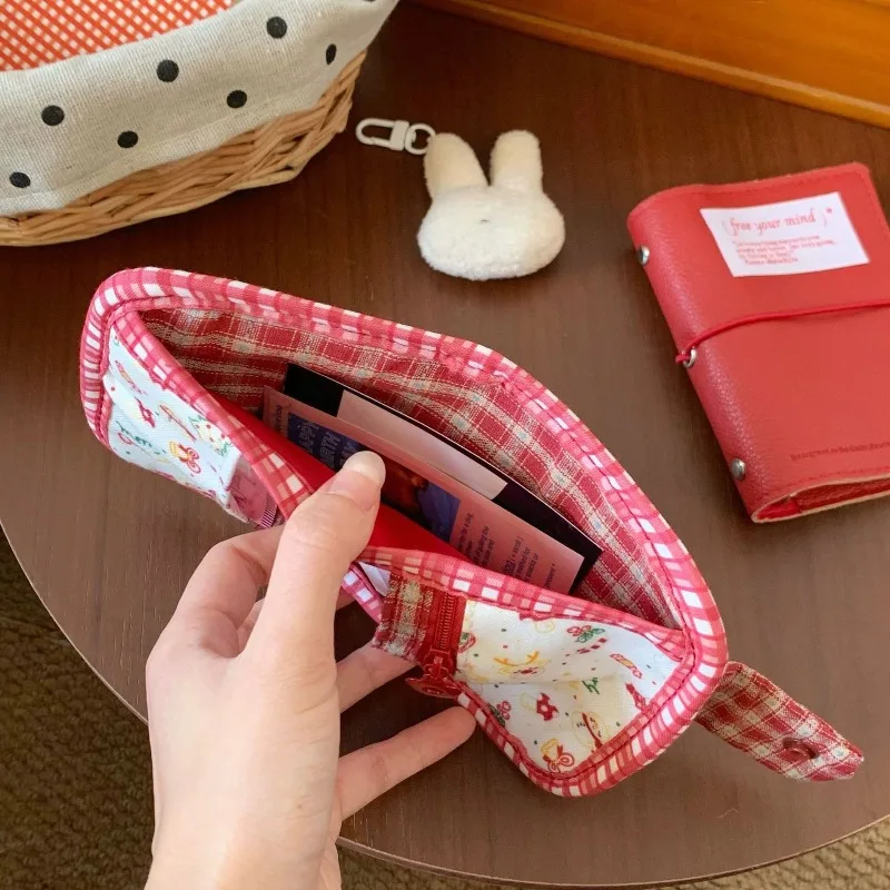 New Cute Korean Cake Fabric Coin Purse Card Holder Portable Mini Bank Card ID Korean Storage Bag Decoration Cute Gift