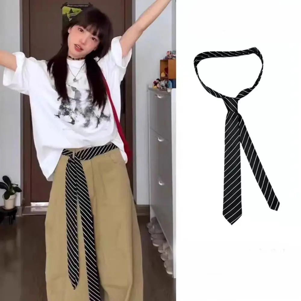 

Casual Korean Striped Tie Printed Stripe JK Uniform Necktie Retro Y2K JK Ties Daily