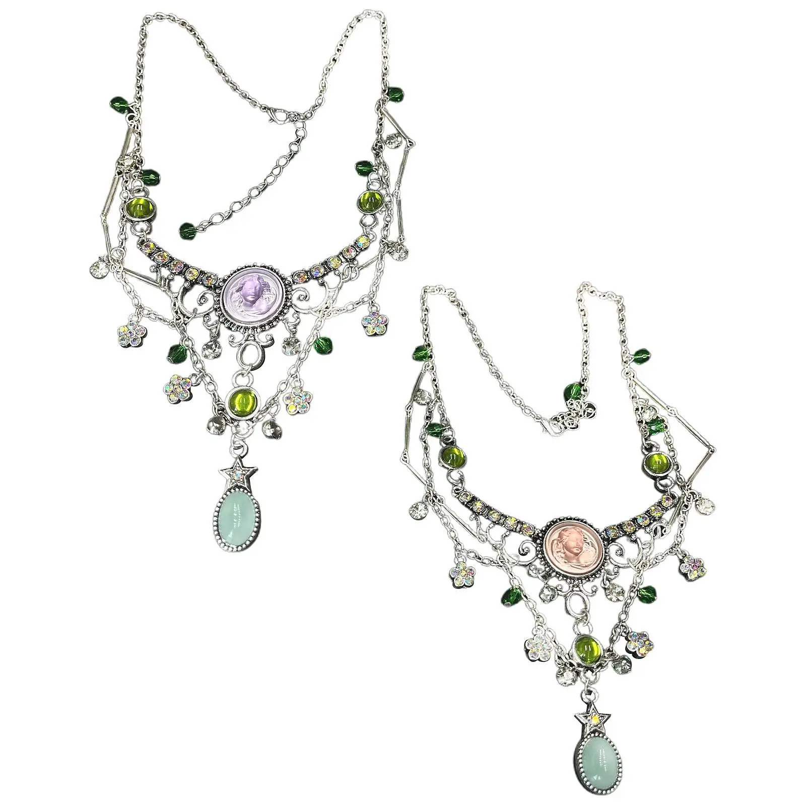 

Женское ожерелье с подвеской, регулируемый аксессуар, многослойный романтический элегантный вырез