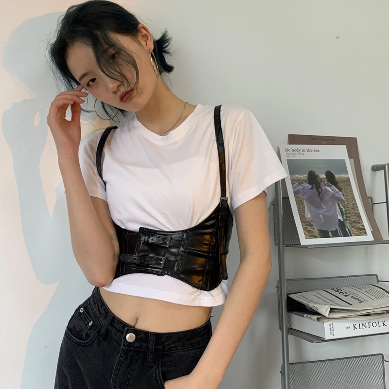 Cintura stile tracolla alla moda Reggicalze nero dolce e fresco per camicie estive