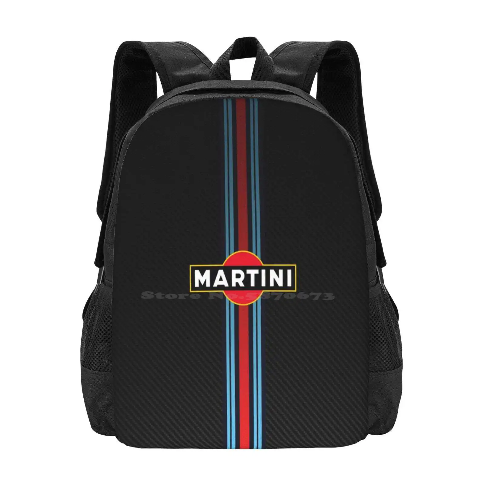 Racing Stripes New Arrivals Unisex Bags Student Bag Backpack Vermouth Racing Cocktail