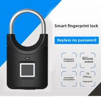 Smart Padlock Door Lock 0.1 Second Unlock Portable Anti-theft Fingerprint Lock L34 USB Rechargeable Fingerprint Lock Drawer Lock