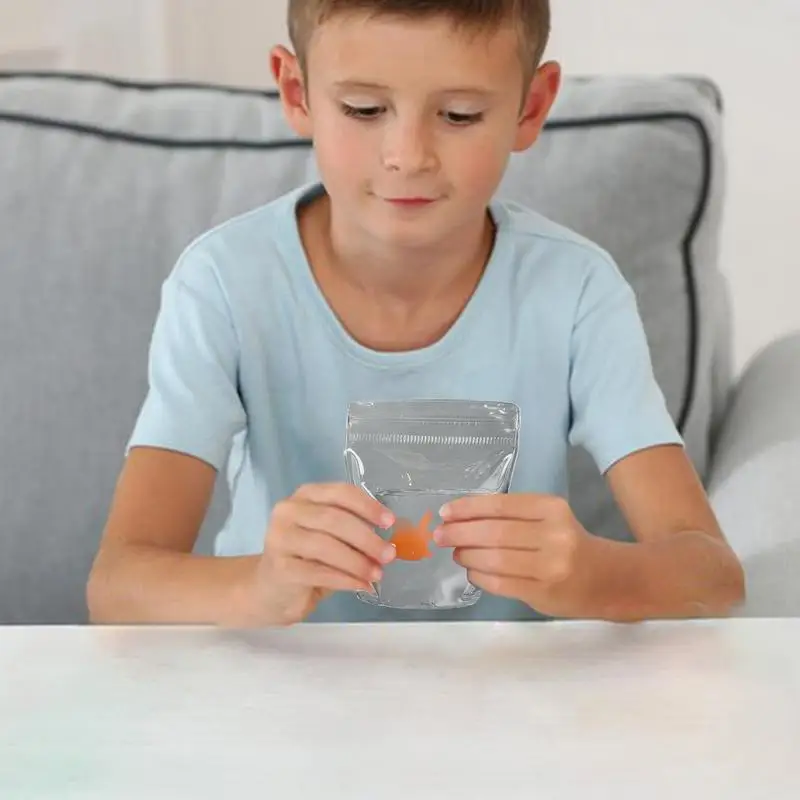 Juguete de pellizco de bolsa de pescado portátil, herramienta relajante suave y calmante, juguetes transparentes para apretar, Gadget creativo para niños y adultos