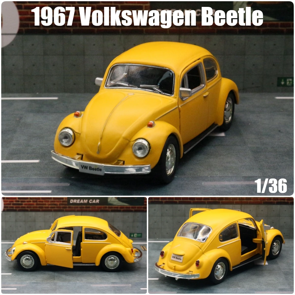 1/36 Volkswagen Classical Beetle Toy Car RMZ CiTY Diecast