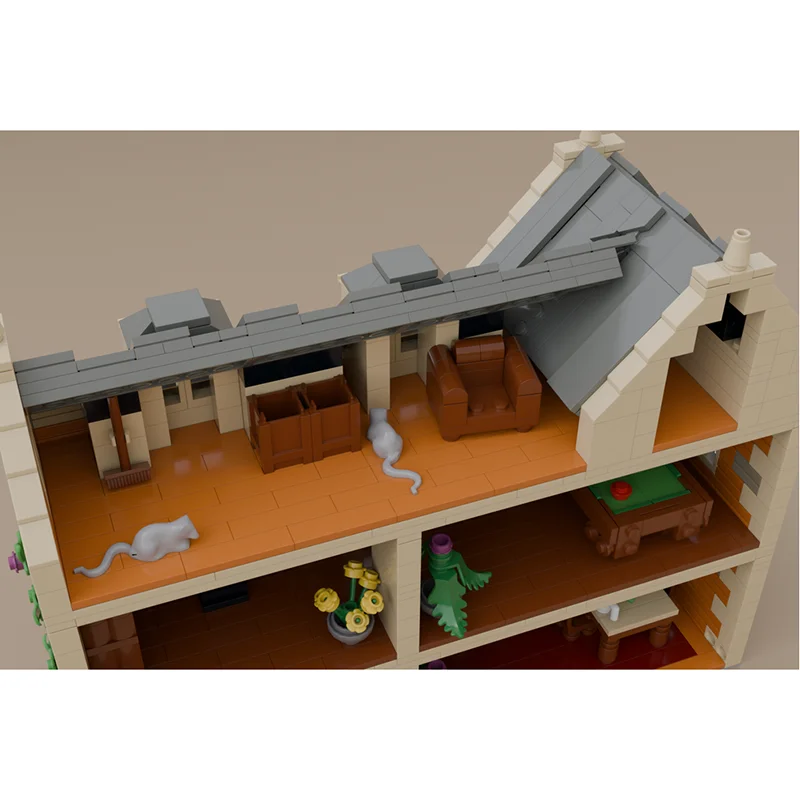 City Street View Model Moc Bouwstenen Britse stijl Huismodel Technologie Modulaire blokken Cadeau Kerstspeelgoed DIY-montage