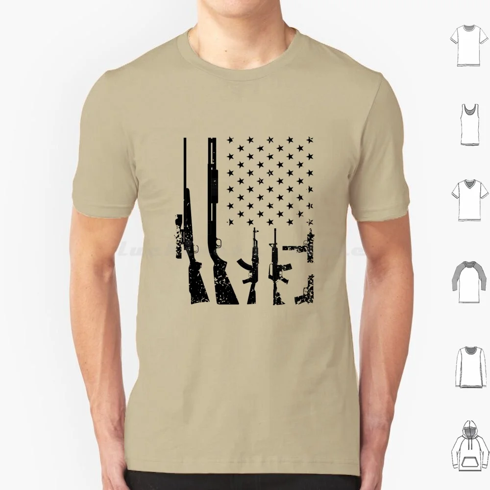 Gun Rights Weaponry Flag Design I Patriotic Military T Shirt 6xl Cotton Cool Tee Gun Rights Weaponry Flag Design Patriotic