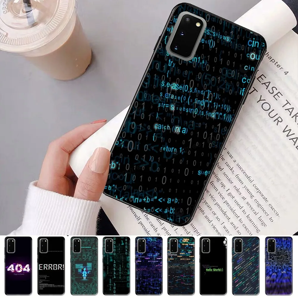 Funny Programming Code Phone Case For Samsung S 9 10 20 21 22 23 30 23plus lite Ultra FE S10lite Fundas