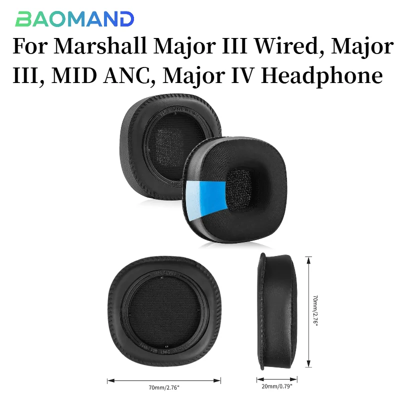 

Earphone Ear Pads For Marshall Major III Wired, Major III, MID ANC, Major IV Sponge Soft Foam Cushion Replacement Headphones