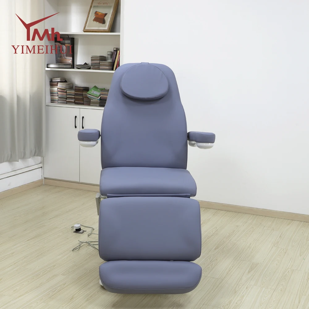 Luxo 3 motores spa salão de beleza altura ajustável tratamento mesa massagem elétrica beleza cama facial cadeira cosmética