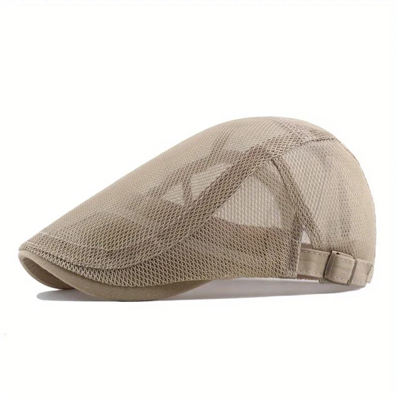 Outdoor Sun Hats Breathable Mesh Newsboy Beret Men\'s Casual Hat Berets Spring Summer Autumn Flat Cap