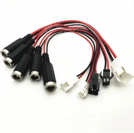 DC 5.5 * 2.1 Female Terminal To XH2.54 PH2.0 SM2.54 VH3.96 18650 Battery Connector To connect The Charging Line 20CM.