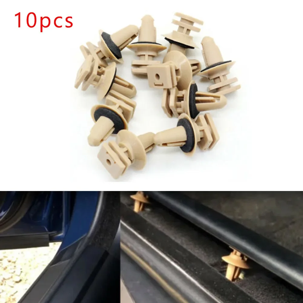 10pcs Car Simple Installation Seal Ring Clip Stable Performance With Seal Ring NEW 51477117532 Beige FOR BMW Interior Accessory