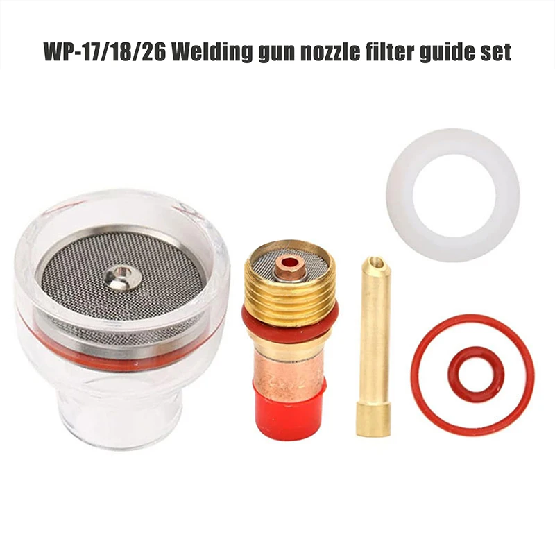 

Collect Body Gas Lens Glass Cup Transparent Porcelain Nozzle Gasket Kit For TIG Welding Torch WP‑17/18/26 Accessories