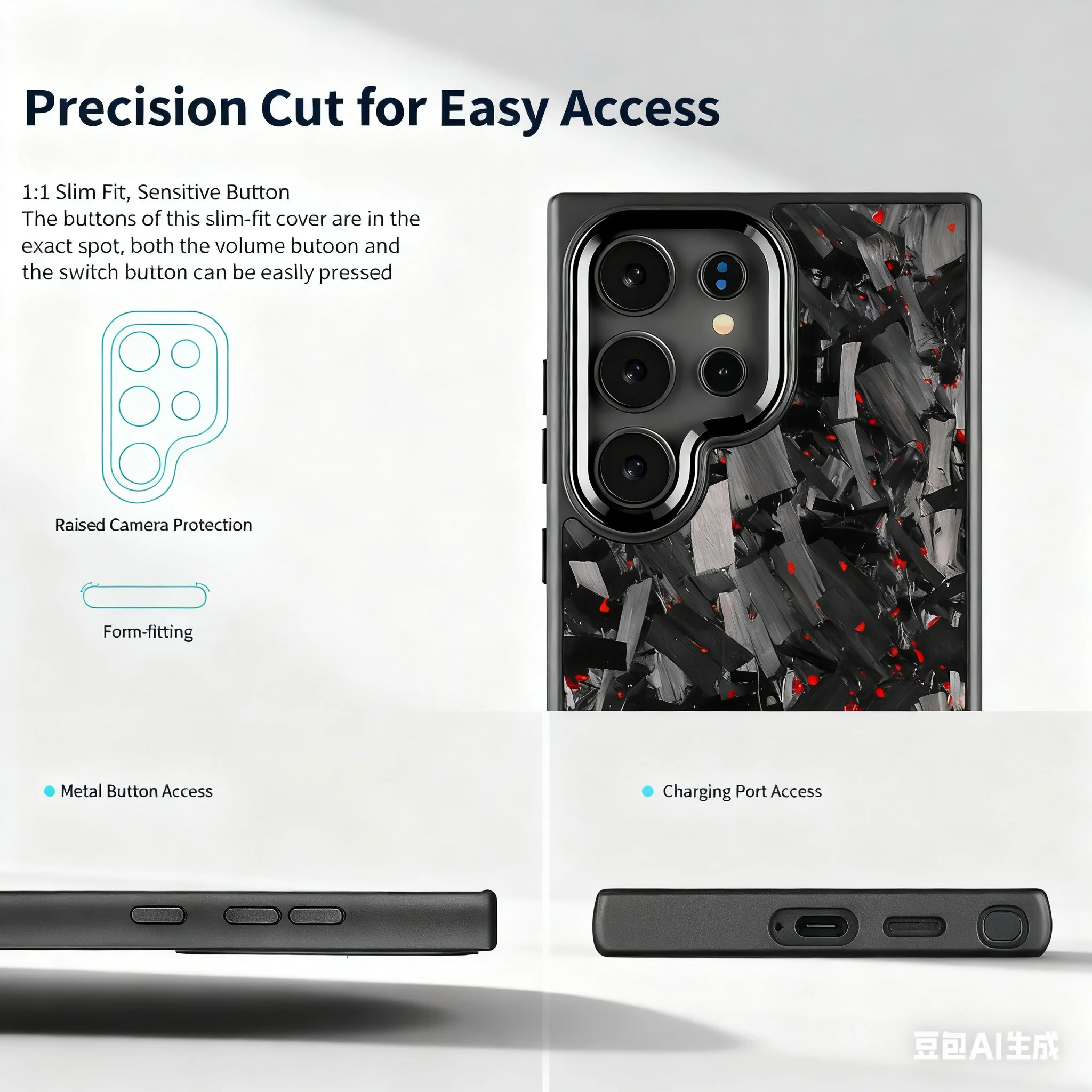 

7 Colors Luxury Carbon Fiber MagSafe Strong Magnetic Case For Samsung S24 Ultra Plus Alloy Lens Guard Shockproof Protective