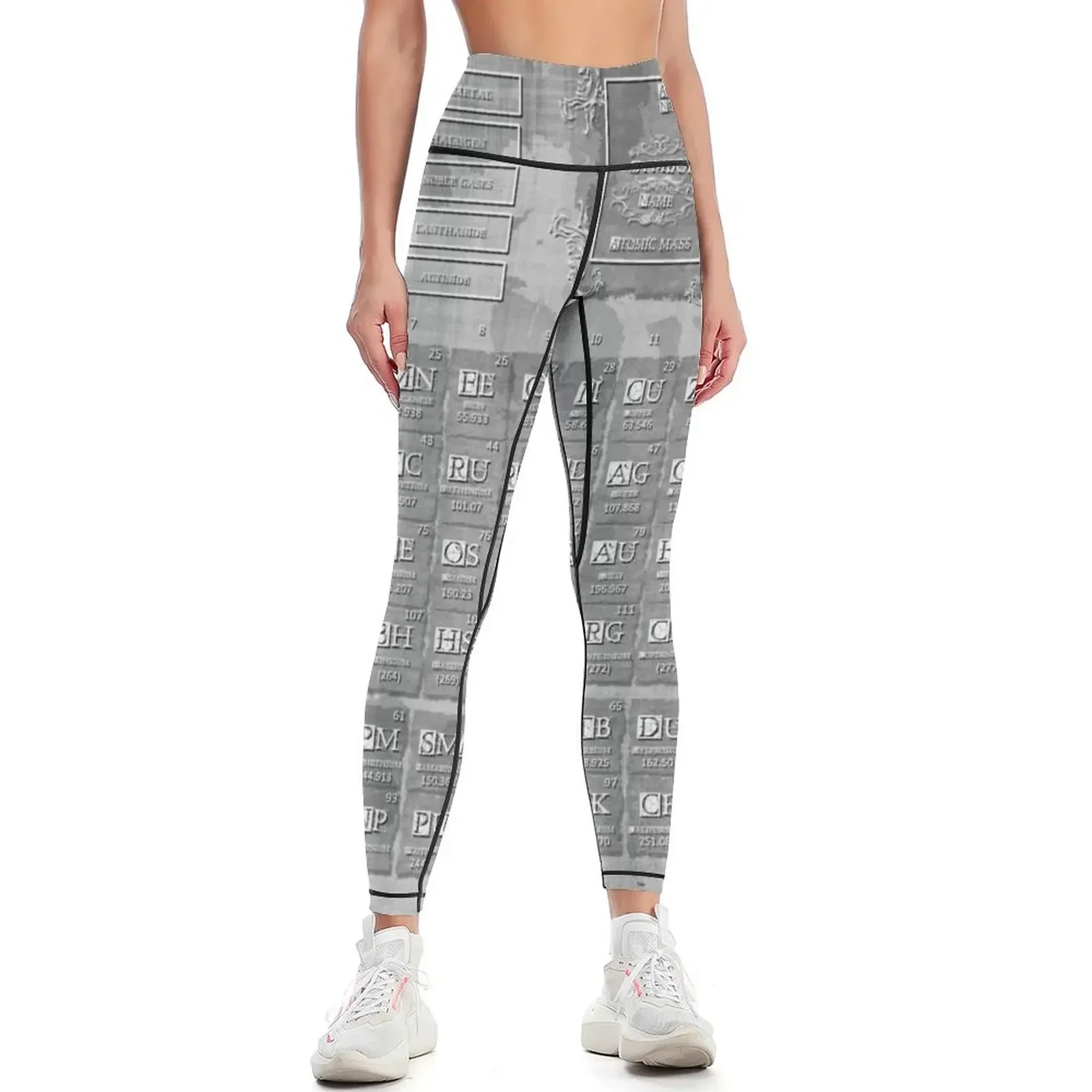 

periodic table of the elements 7 Leggings sporty woman push up sports tennis for sporty woman gym Fitness woman Womens Leggings