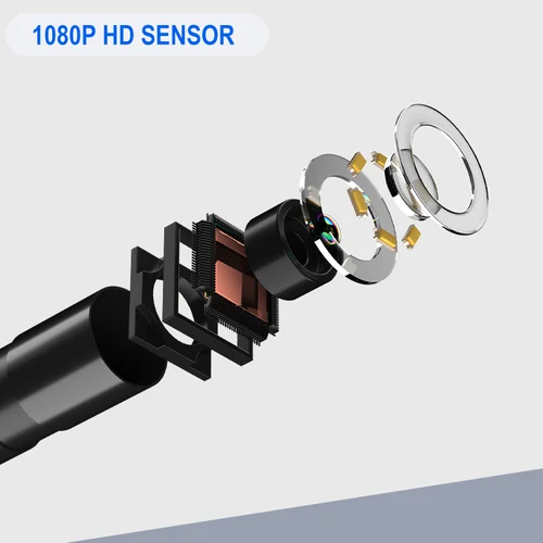 Imagen 2 del producto Endoscopio de conexión de teléfono 3 en 1 para cámara boroscopio iPhone/tipo C/Android 5,5mm 8mm 1080P HD IP67 cámara de inspección para tuberías