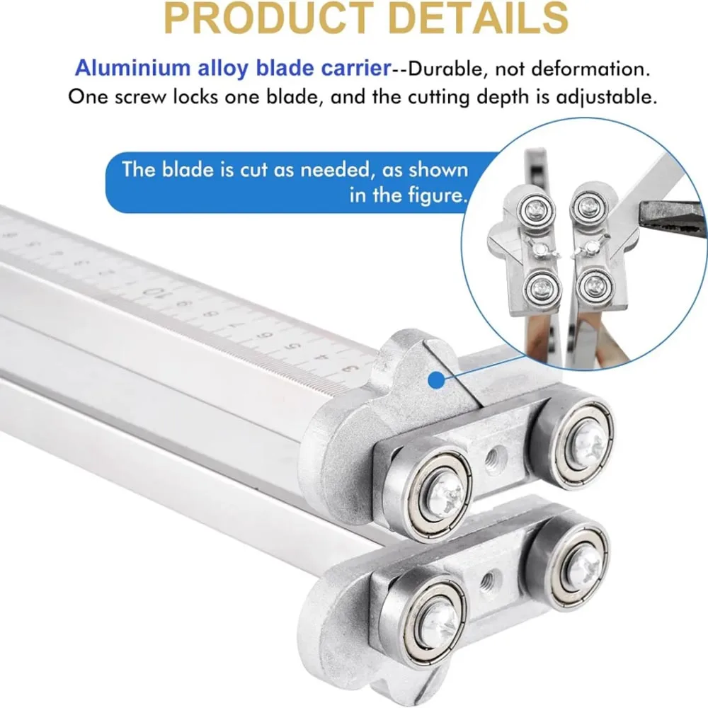 2026 New Gypsum board cutting tool, foldable aluminum alloy roller cutting tool specifically for carpentry and decoration