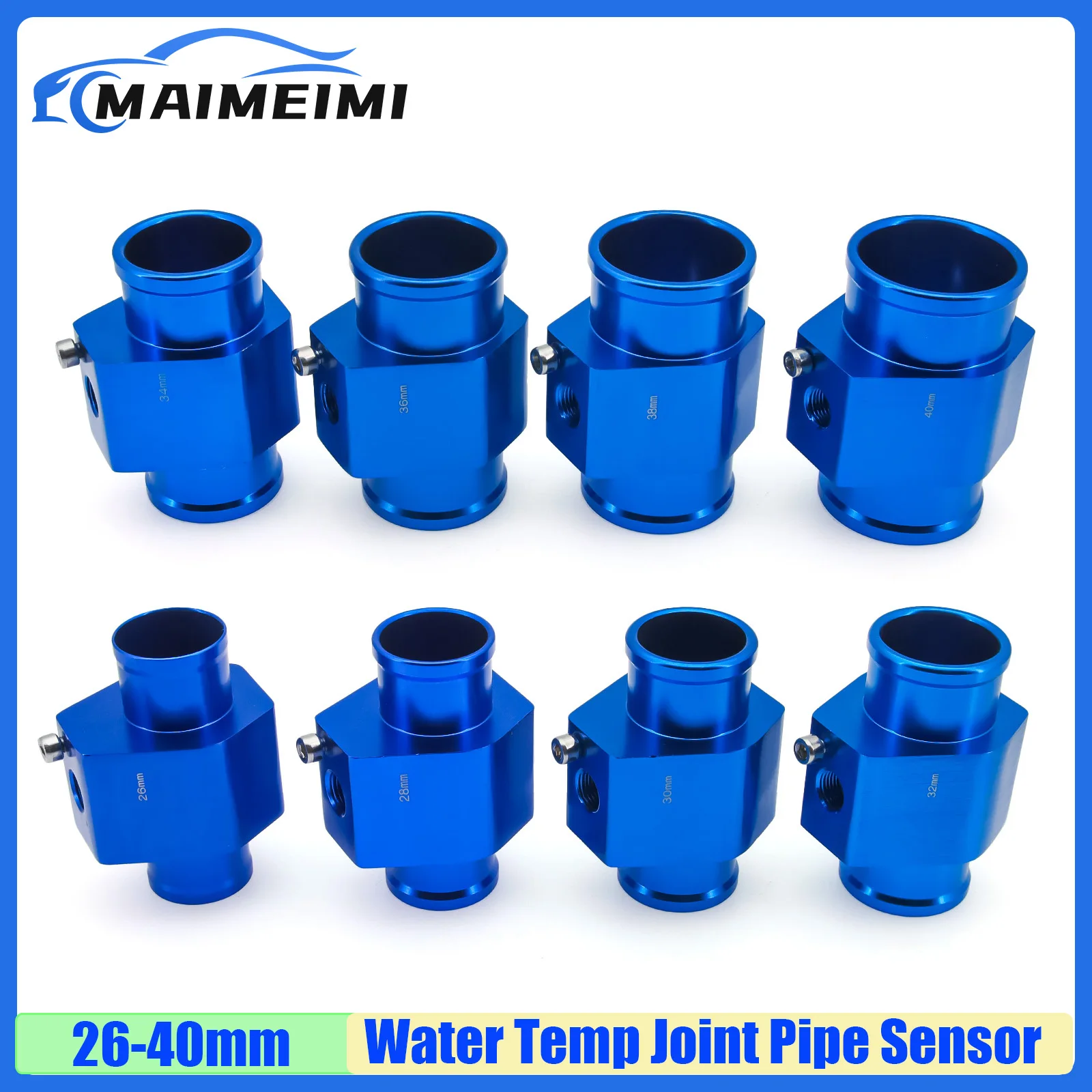 Car Water Temp Gauge Radiator Temperature Water Temp Joint Pipe Sensor 40mm 38mm 36mm 34mm 32mm 30mm 28mm 26mm Hose Adapter