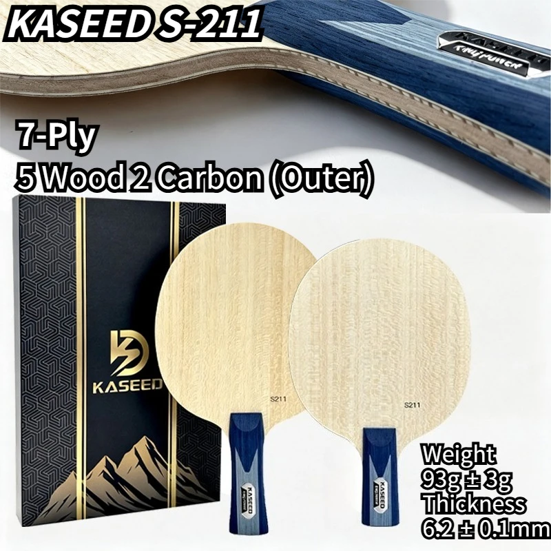 kaseed-s211-キングパワー-7層アウターカーボン卓球ブレード-5枚ウッド2枚カーボン-オフェンシブ卓球ブレード-パワー＆スピードプレー用